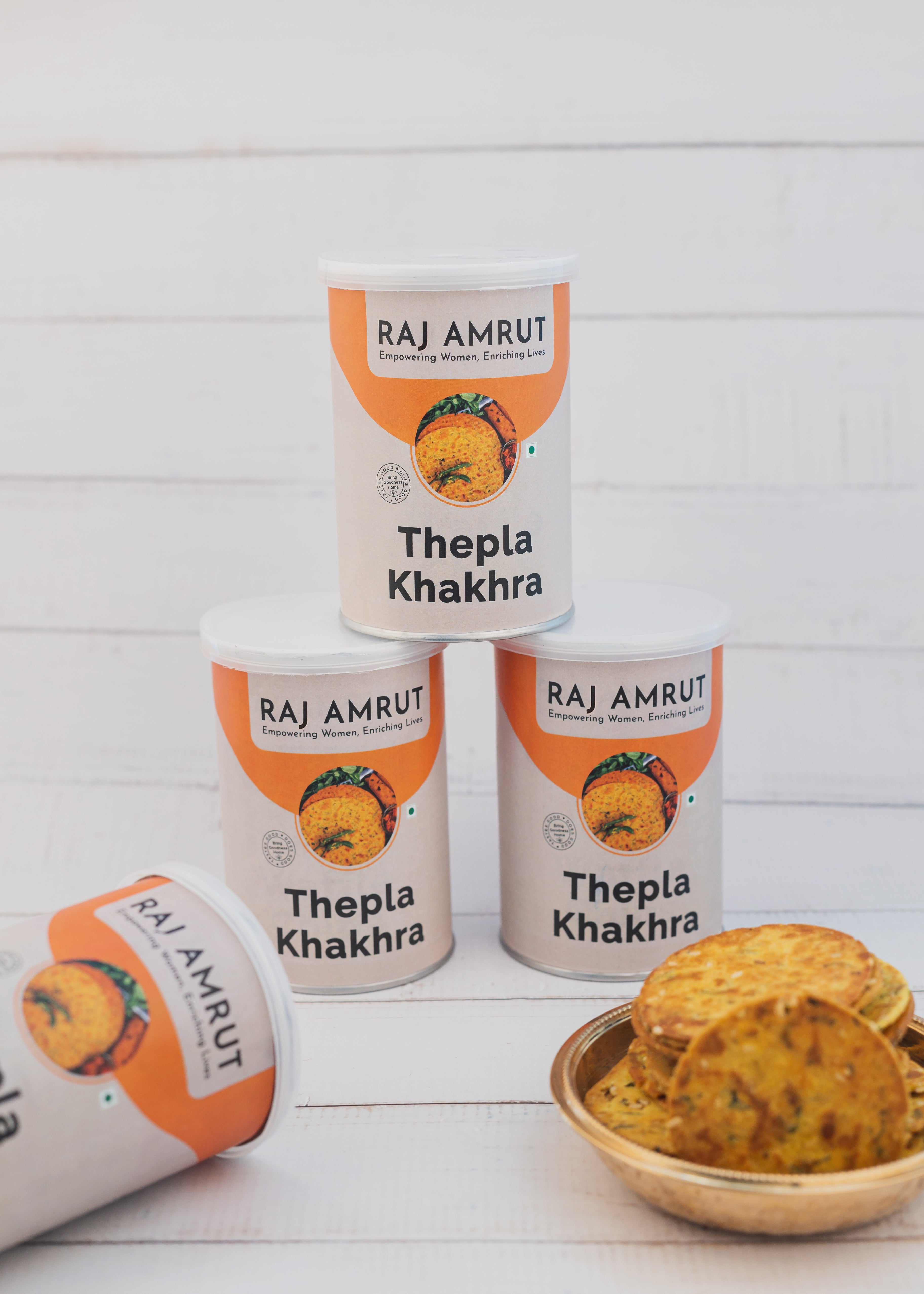 Mini Thepla Khakhra Cans (Pack of 4)