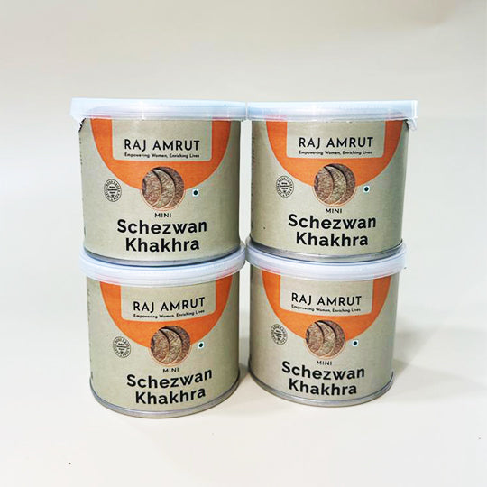 Mini Schezwan Khakhra Cans (Pack of 4)