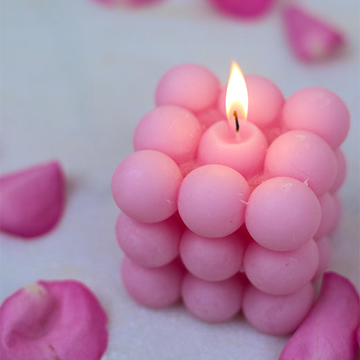 Peach Bubble Candle (Pink)