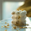 Bubble Candle: White (Gold Flakes)